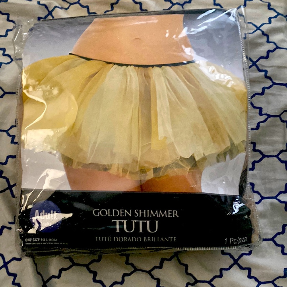 Golden shimmer tutu adult
